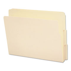 Smead® End Tab File Folder, 1/3-Cut Tabs: Assorted, Letter Size, 0.75" Expansion, Manila, 100/Box
