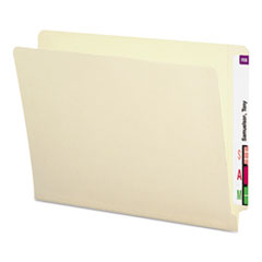 Smead® Shelf-Master Heavyweight Manila End Tab Folders, Straight Tabs, Letter Size, 0.75" Expansion, Manila, 50/Box