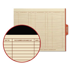 Smead® Manila Out Guides with Printed Form, 1/5-Cut End Tab, Out, 8.5 x 11, Manila, 100/Box