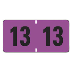 Smead® Jeter-Compatible Year 2013 Labels, 3/4 x 1-1/2, Purple/Black, 500/Roll