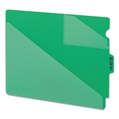 Smead™ End Tab Poly Out Guides, Two-Pocket Style, 1/3-Cut End Tab, Out, 8.5 x 11, Green, 50/Box