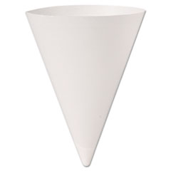 Dart® Bare Treated Paper Cone Water Cups, 7 oz, White, 250/Bag, 20 Bags/Carton
