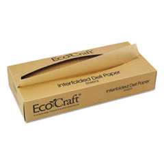 Bagcraft EcoCraft Interfolded Soy Wax Deli Sheets, 12 x 10.75, 500/Box, 12 Boxes/Carton