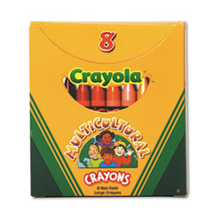 Crayola® Multicultural Crayons, 8 Skin Tone Colors/Box