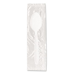 Reliance Mediumweight Cutlery, Teaspoon, Individually Wrapped, White, 1,000/Carton