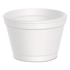 Dart® Foam Container, Squat, 3.5 oz, White, 50/Pack, 20 Packs/Carton