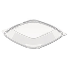 Dart® PresentaBowls Pro Clear Square Bowl Lids, Large Vented Square, 8.5 x 8.5 x 1, Clear, Plastic, 63/Bag, 4 Bags/Carton
