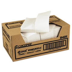 Chicopee® Durawipe Shop Towels, 13 x 15, Z Fold, White, 100/Carton