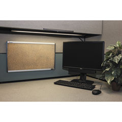 7195016222141, SKILCRAFT Cubicle Cork Board, 24 x 14, Tan Surface, Silver Aluminum Frame