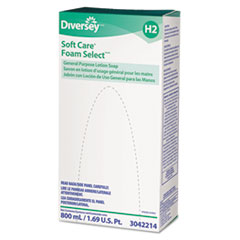 Diversey™ Foam Select General Purpose Lotion Soap, Floral, 800 mL Refill, 6/Carton