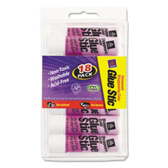 Avery® Permanent Glue Stics, Purple Application, .26 oz, 18/Pack