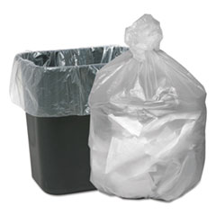 Good 'n Tuff® Waste Can Liners, 10 gal, 6 mic, 24" x 24", Natural, 50 Bags/Roll, 20 Rolls/Carton