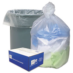 Ultra Plus® Can Liners, 60 gal, 14 mic, 38" x 60", Natural, 20 Bags/Roll, 10 Rolls/Carton