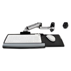 Ergotron® LX Wall Mount Keyboard Arm, 17 1/2w x 10 1/8d, Polished Aluminum/Black