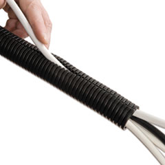 D-Line® Cable Tidy Tube, 1 1/4" Diameter x 43" Long, Black
