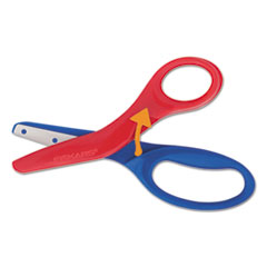 Fiskars® Preschool Training Scissors, 5"L, 1 1/2" Cut, Plastic, Red/Blue