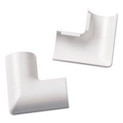 D-Line® Clip-Over Flat Bend for Mini Cord Cover, White, 2 per Pack
