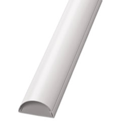 D-Line® Decorative Desk Cord Cover, 60" x 2" x 1" Cover, White