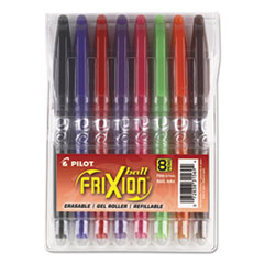 Pilot® FriXion Ball Erasable Gel Ink Stick Pen, Assorted Ink, 0.7mm, 8/Pack