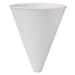 Dart® Bare Eco-Forward Treated Paper Funnel Cups, 10 oz, White, 250/Bag, 4 Bags/Carton