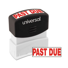 Universal® Message Stamp, PAST DUE, Pre-Inked One-Color, Red