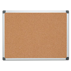 MasterVision® Value Cork Bulletin Board with Aluminum Frame, 36 x 48, Natural