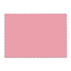 Hoffmaster® Solid Color Scalloped Edge Placemats, 9 1/2 x 13 1/2, Dusty Rose, 1000/Carton