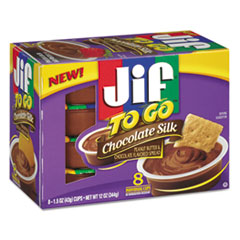 Jif To Go® Spreads, Chocolate Silk, 1.5 oz Cup, 8/Box
