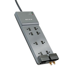 Belkin® Home/Office Surge Protector, 8 Outlets, 12 ft Cord, 3390 Joules, Dark Gray