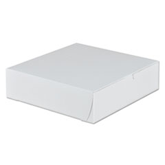 SCT® Tuck-Top Bakery Boxes, 9 x 9 x 2.5, White, Paper, 250/Carton