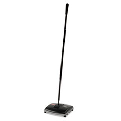 Rubbermaid® Commercial Floor and Carpet Sweeper, 44" Handle, Black/Gray