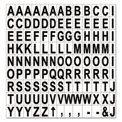 MasterVision® Interchangeable Magnetic Characters, Letters, Black, 3/4"h