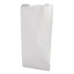 Bagcraft Grease-Resistant Single-Serve Bags, 6" x 6.5", White, 2,000/Carton