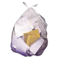 Heritage High-Density Waste Can Liners, 56 gal, 22 mic, 43" x 48", Natural, 25 Bags/Roll, 6 Rolls/Carton