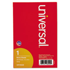 Universal® Loose Memo Sheets, 4 x6, White, 200 Sheets/Pack