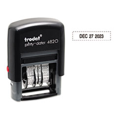 Trodat® Trodat Economy Stamp, Dater, Self-Inking, 1 5/8 x 3/8, Black
