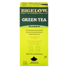 Bigelow® Single Flavor Tea, Green, 28 Bags/Box
