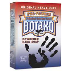 Boraxo® Powdered Original Hand Soap, Unscented Powder, 5 lb Box, 10/Carton