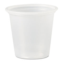 Dart® Polystyrene Portion Cups, 1.25 oz, Translucent, 2,500/Carton