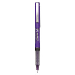 Pilot® Precise V5 Roller Ball Stick Pen, Precision Point, Purple Ink, .5mm, Dozen