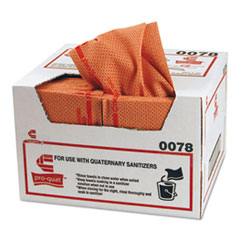 Chix® Pro-Quat Fresh Guy Food Service Towels, Heavy Duty, 12.5 x 17, Red, 150/Carton