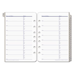 FranklinCovey® A-Z Tabbed Address/Phone Pages, 5 1/2 x 8 1/2
