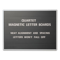 Quartet® Magnetic Wall Mount Letter Board, 36 x 24, Black, Gray Aluminum Frame