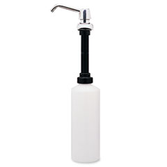 Bobrick Contura Lavatory-Mounted Soap Dispenser, 34 oz, 3.31 x 4 x 17.63, Chrome/Stainless Steel