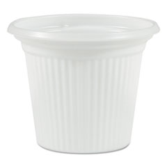 Plastifar Plastic Condiment Cups, 0.75 oz, Translucent, 250/Sleeve, 20 Sleeves/Carton