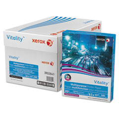 xerox™ Vitality Multipurpose Print Paper, 92 Bright, 3-Hole, 20 lb Bond Weight, 8.5 x 11, 500 Sheets/Ream, 10 Reams/Carton