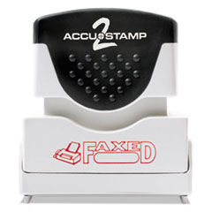 ACCUSTAMP2® Pre-Inked Shutter Stamp, Red, FAXED, 1 5/8 x 1/2