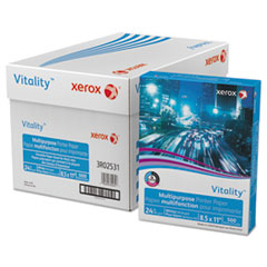 xerox™ Vitality Multipurpose Print Paper, 92 Bright, 24 lb Bond Weight, 8.5 x 11, White, 500/Ream