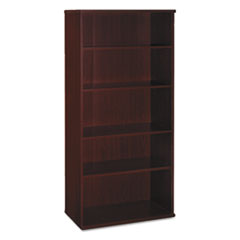 Bush® Series C Collection 36W 5 Shelf Bookcase, Mahogany