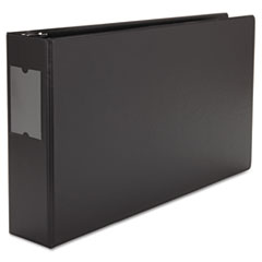 Universal® Ledger-Size Round Ring Binder with Label Holder, 3 Rings, 3" Capacity, 11 x 17, Black